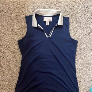 Tommy Bahama Collar V-Neck Logo Tank Top